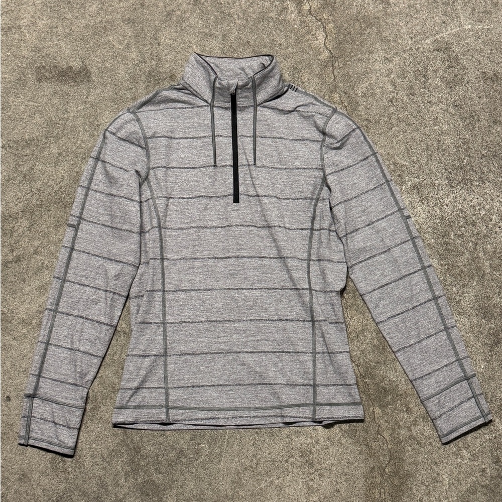 Lululemon Men’s Gray Striped Pullover